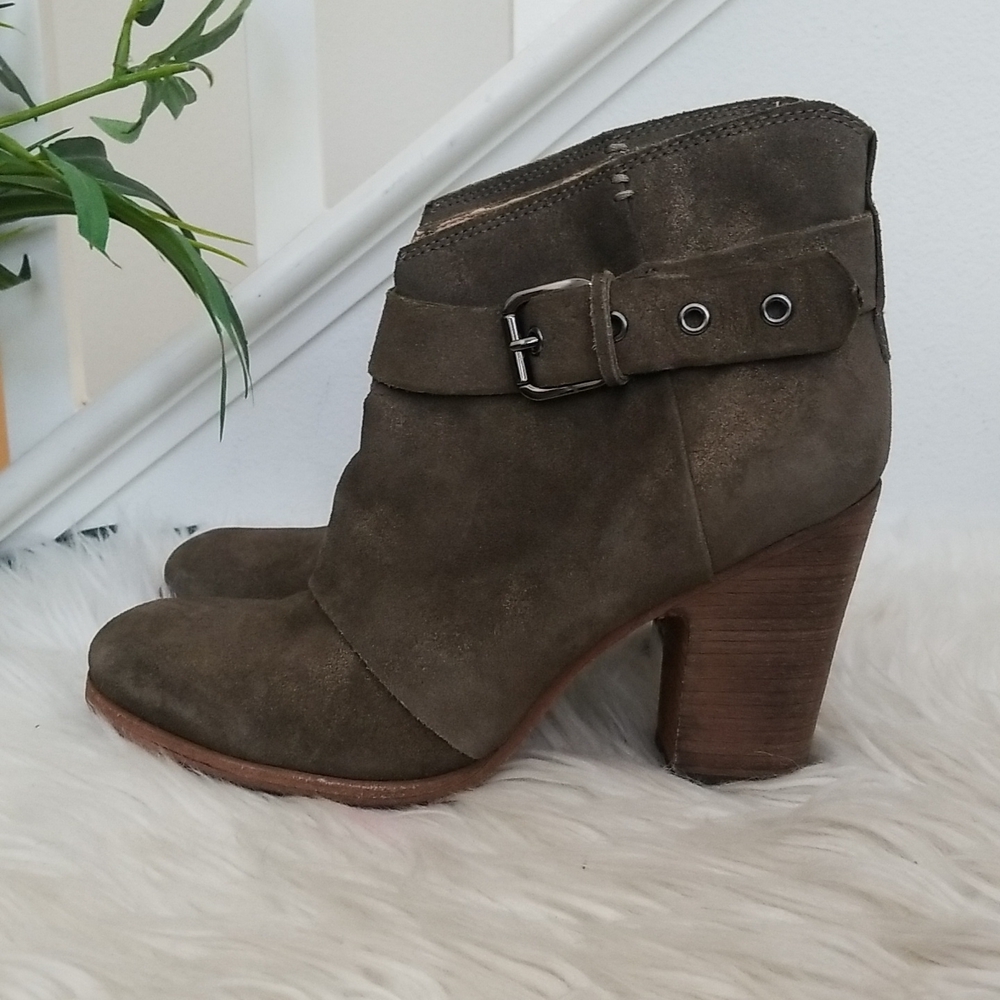 Belle Sigerson Morrison Ankle Boots Light brown Buckle Boho Size 9.5 - Picture 5 of 11